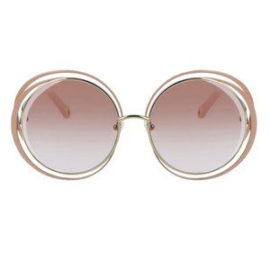 NEW Chloé Carlina 59mm Round Gradient Overlapping Infinity Ring Frame Sunglasses